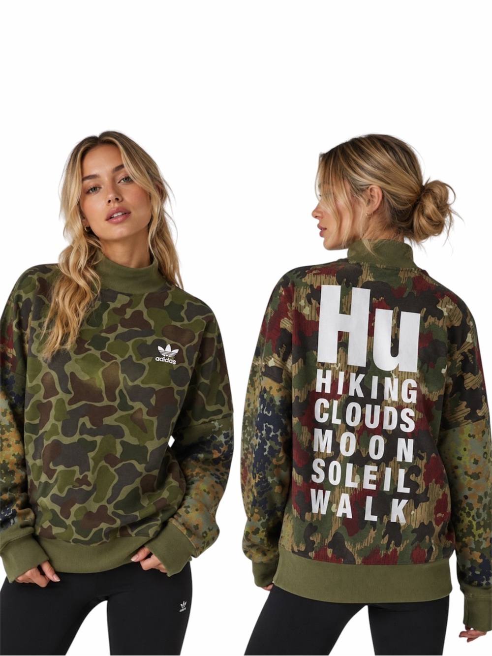 ADIDAS ORIGINALS - PHARRELL WILLIAMS HU HIKING CAMO SWEATER SZ MEDIUM (CY7489)